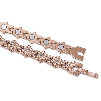 Magnetic Steel (Damen) Armband Julia Ros&eacute;goldfarben