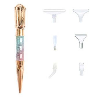 Diamond Painting Pen Rose Gold 02 mit Aufs&auml;tzen