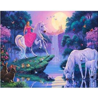 Diamond Painting Einhorn 07 (Gr&ouml;&szlig;e und Form der Steine ​​nach Wahl)