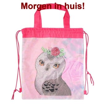 Diamond Painting Rugzak Roze Uil