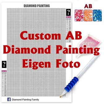 *Diamantmalerei Eigenes Foto AB &ndash; Quadratische Steine ​​(Benutzerdefiniert) (Vollst&auml;ndig)