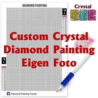 *Diamantmalerei Eigenes Foto Crystal &ndash; Quadratische Steine ​​(Benutzerdefiniert) (Vollst&auml;ndig)