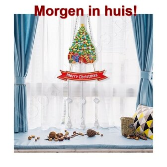 Diamond Painting Hangend Ornament met kettinkjes 09 Kerstboom