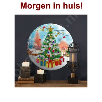 Diamond Painting Wandornament Aluminium Kerstboom (30cm)