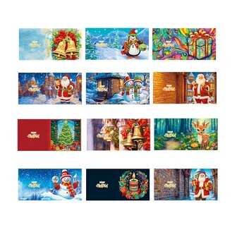 Diamond Painting Weihnachtskarten Set 09 (12 St&uuml;ck)