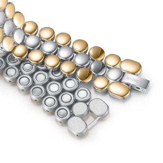 Magnetisches Damen-/Herrenarmband aus Stahl Lacy (gold- und silberfarben)