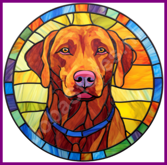 Diamond Painting Glas in lood Hond - Chesapeake Bay Retriever