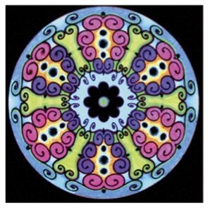 ColorVelvet Fluwelen kleurplaat Mandala nr. 6 met stiften (32x32cm)