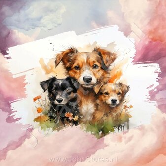 Diamond Painting Aquarel Hond - Jack Russell