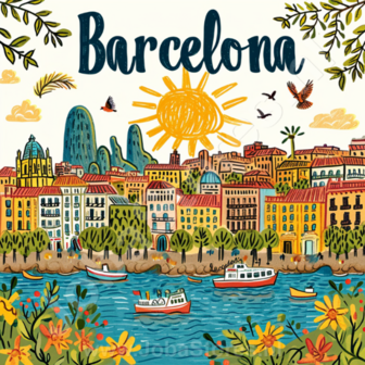 Diamond Painting Vakantie liefde - Barcelona