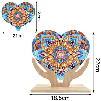 Diamond Painting Holz Herz 001