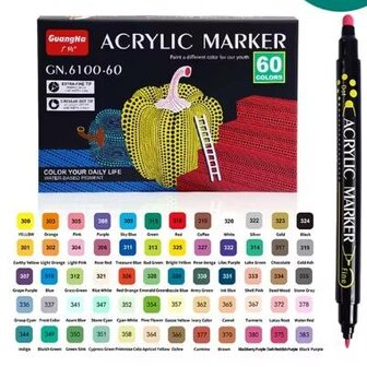 Acrylmarker mit konvexen und d&uuml;nnen Spitzen (24, 36, 60 oder 84 St&uuml;ck)