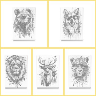 HappyDots DOT Painting Kleurboek Gekke dieren - 20 stippelschilderijen