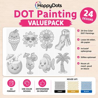 HappyDots Punktmalerei-Sparpaket Sommer (24 Teile)