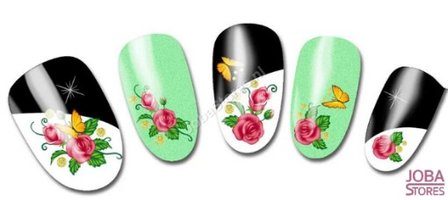 Nagel Sticker Set Glitter &amp; Bloemen (55 vellen)