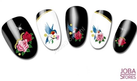 Nagel Sticker Set Glitter &amp; Bloemen (55 vellen)