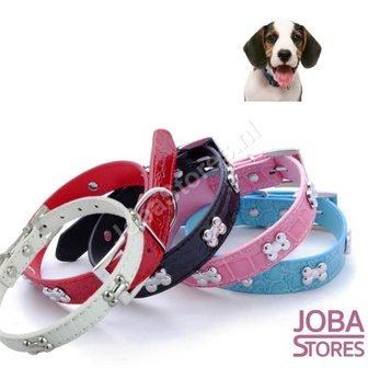 Honden Halsband Botjes Rood XS