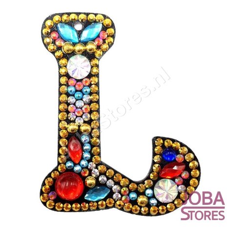 Diamond Painting Sleutelhanger Alfabet Letter L