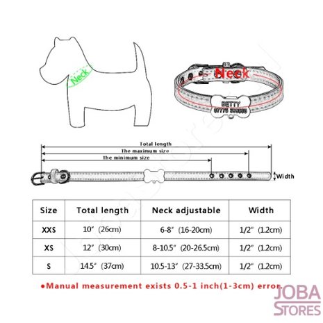 Benutzerdefiniertes Hundehalsband 005 mit Ihrem eigenen Namen