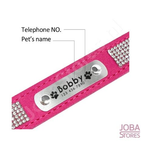 Benutzerdefiniertes Hundehalsband 012 mit Ihrem eigenen Namen