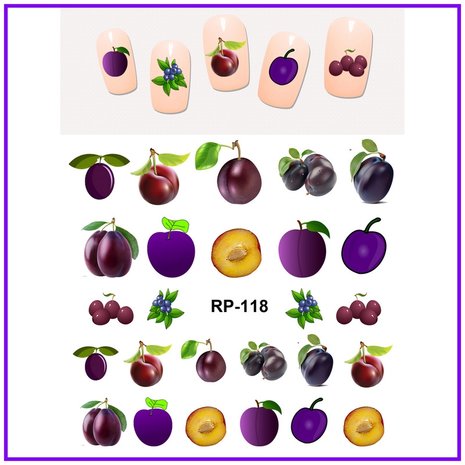 Nagelsticker Set Obst (150 Sticker)