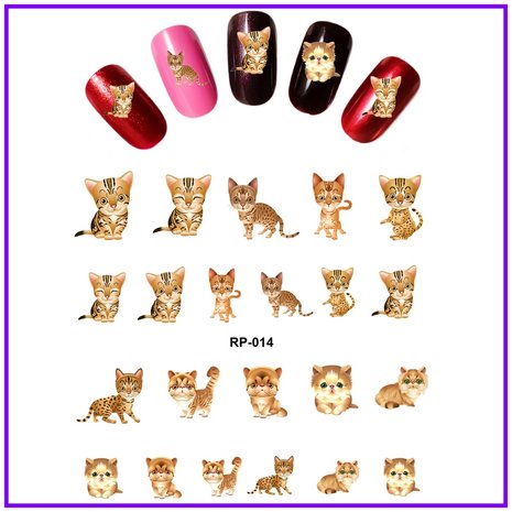 Nagelsticker Set Katzen (150 Sticker)