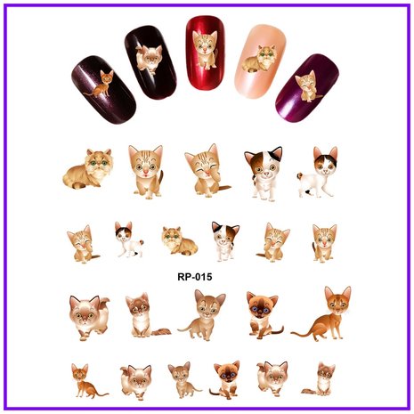 Nagelsticker Set Katzen (150 Sticker)