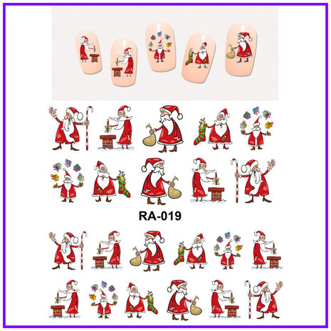 Nagelsticker Set Santas (150 Sticker)