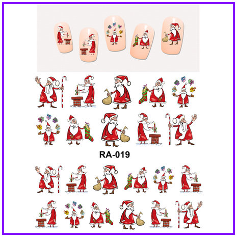 Nagelsticker Set Santas (150 Sticker)