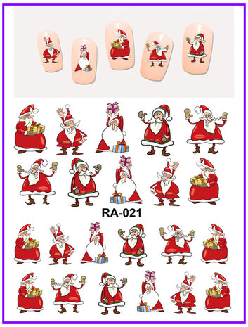 Nagelsticker Set Santas (150 Sticker)