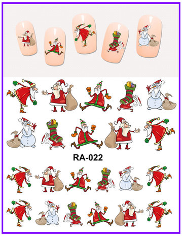 Nagelsticker Set Santas (150 Sticker)