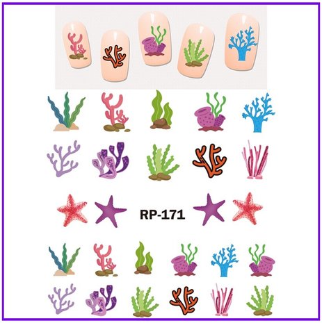 Nagelsticker Set Meer (150 Sticker)