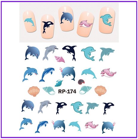 Nagelsticker Set Meer (150 Sticker)