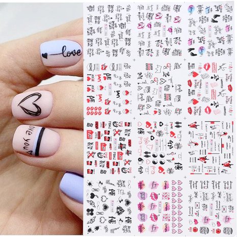 Nagelsticker Set Love (250 Sticker)