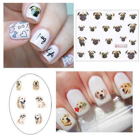 Nagelsticker Set Hunde (220 Sticker)