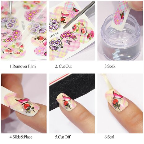 Nagelsticker Set Leopardenmuster (350 Sticker)