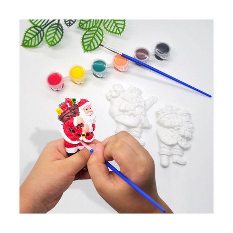 Malen Sie Ihre eigenen Weihnachtsmann-Anhänger (2 Stück)