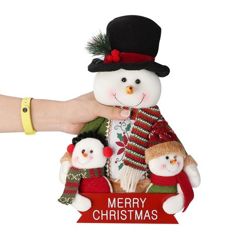 Schneemann Puppe Frohe Weihnachten 35cm