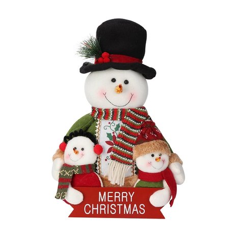 Schneemann Puppe Frohe Weihnachten 35cm