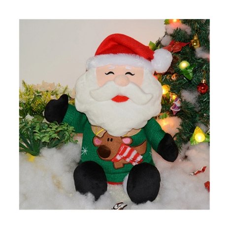 Weihnachtsmann Puppe mit Reißverschluss 50cm