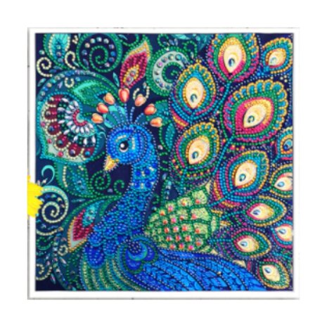 Special Diamond Painting Pfau 25x25cm