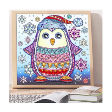 Special Diamond Painting Weihnachtspinguin 25x25cm