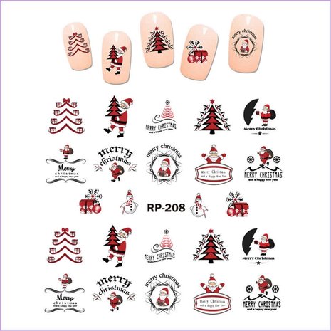 Nagelsticker Set Weihnachten 03 (6 Blatt)