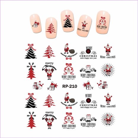 Nagelsticker Set Weihnachten 03 (6 Blatt)