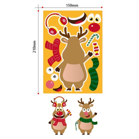 Sticker Fun Sticker Set Weihnachten (8 Stück)