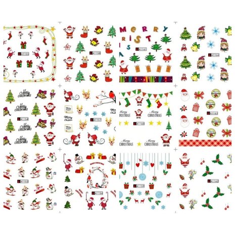 Nagelsticker Set Weihnachten 02 (12 Blatt)