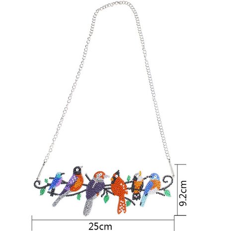 Diamond Painting Hängendes Ornament 6 Vögel auf Ast (25cm)