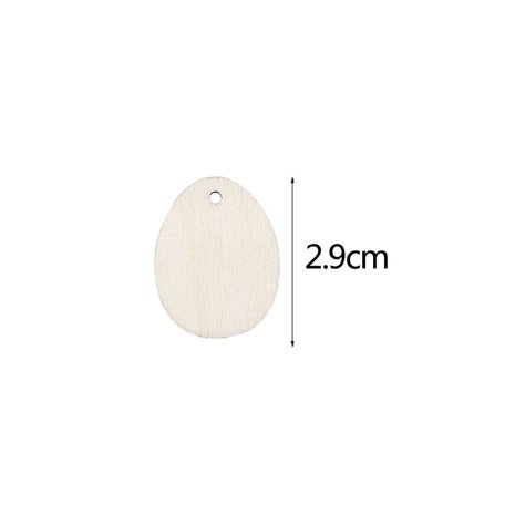 Osterei-Anhänger aus Holz zum selber bemalen / bemalen (50 Stück / 2,9 cm)