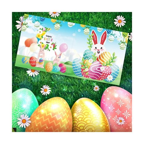 Diamond Painting Grußkarten Set Ostern 02 (8 Stück)