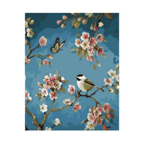 Malen nach Zahlen Blütenvogel 40x50cm (Color Canvas)